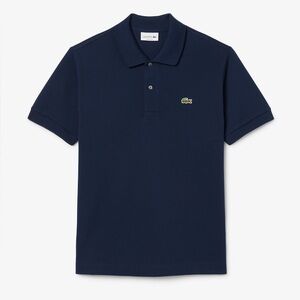 Lacoste Men's Dark Blue Navy 100% Cotton Pique Polo Shirt Preppy